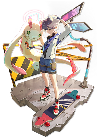 Male Anime Character Monster Illustration